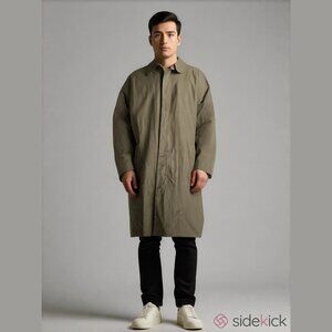 Men's Strellson Brown Full Length Lined Trench Overcoat size  54